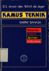 Image of Kamus Teknik Empat Bahasa : Belanda - Inggris - Jerman - Indonesia